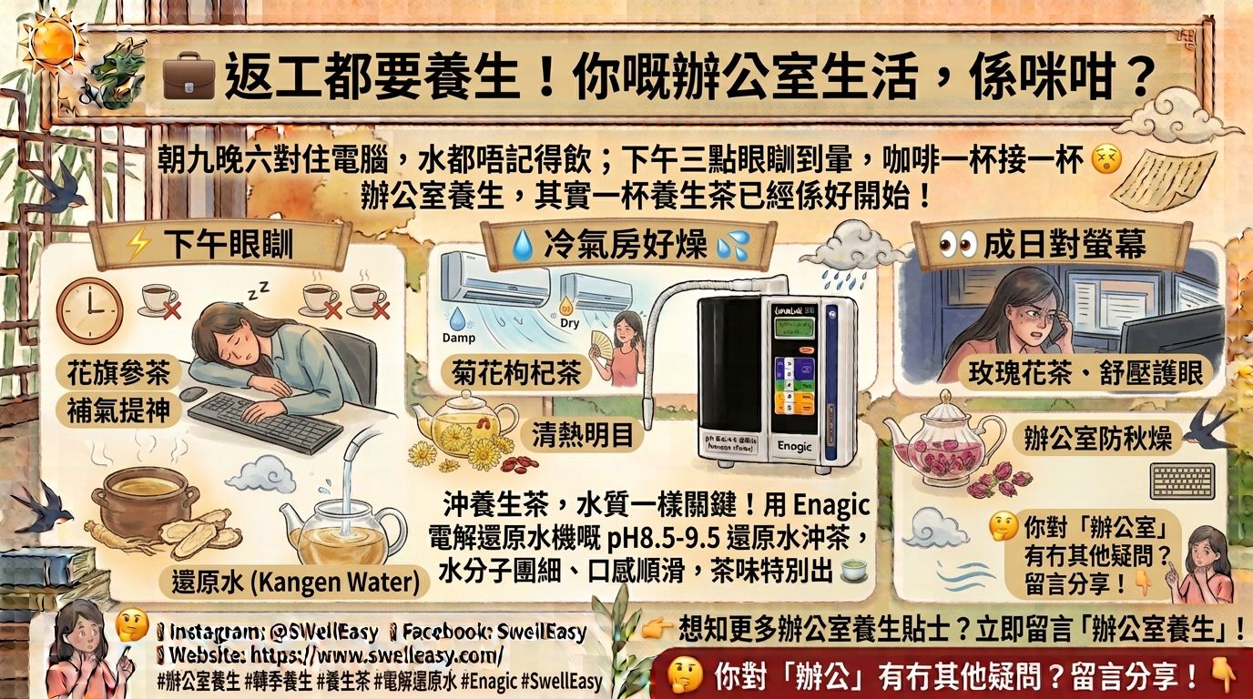 返工都要養生!辦公室 5 款養生茶飲,輕鬆養成健康習慣(2026 實用指南)