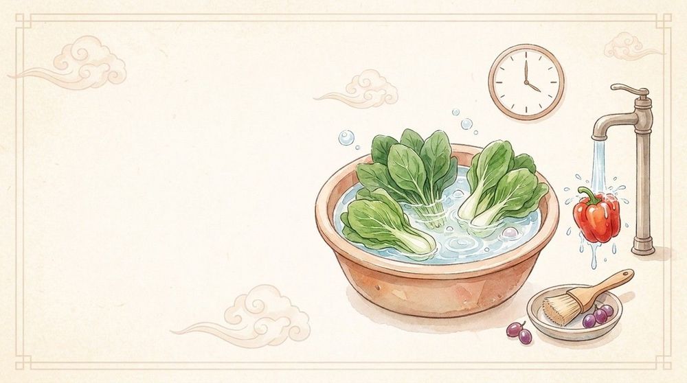 電解水洗菜實際操作指南：pH 幾多、浸幾耐、水溫幾度、跟住邊個次序？