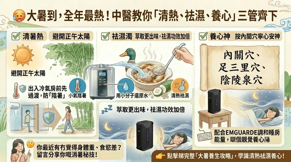 大暑養生核心:「清熱、祛濕、養心」——中醫教你安然度過一年中最熱的15天