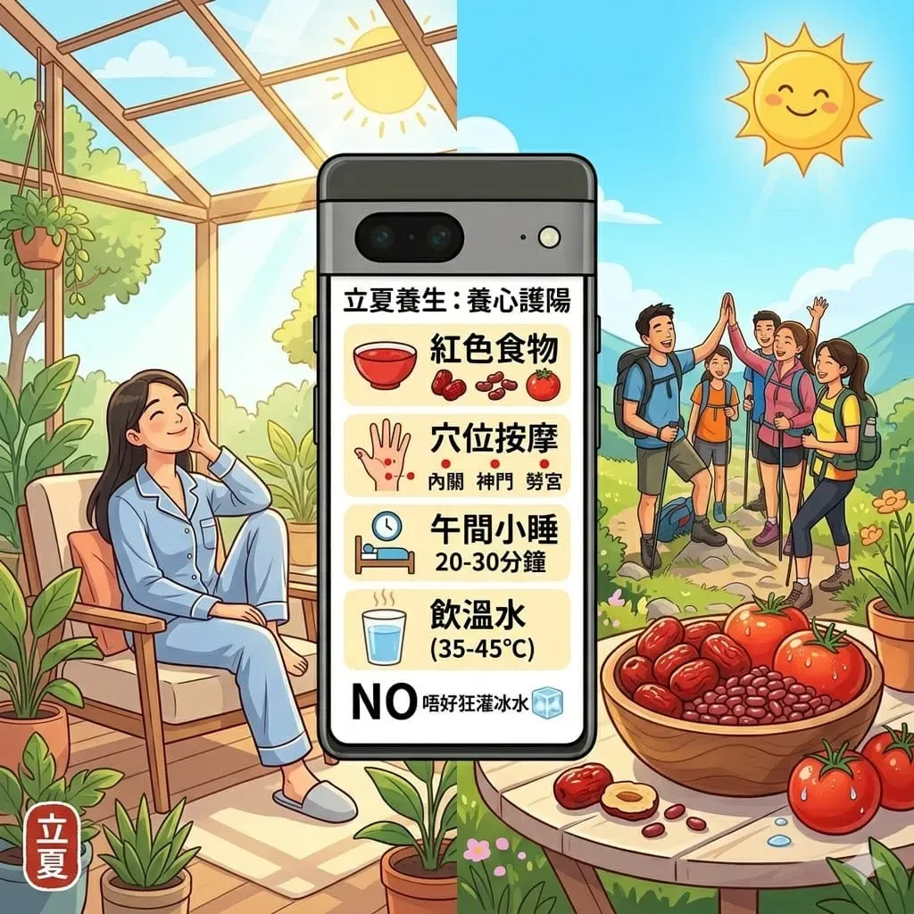 立夏養生核心:養心護陽,迎接盛夏|中醫教你飲食、穴位、午睡全方位調養