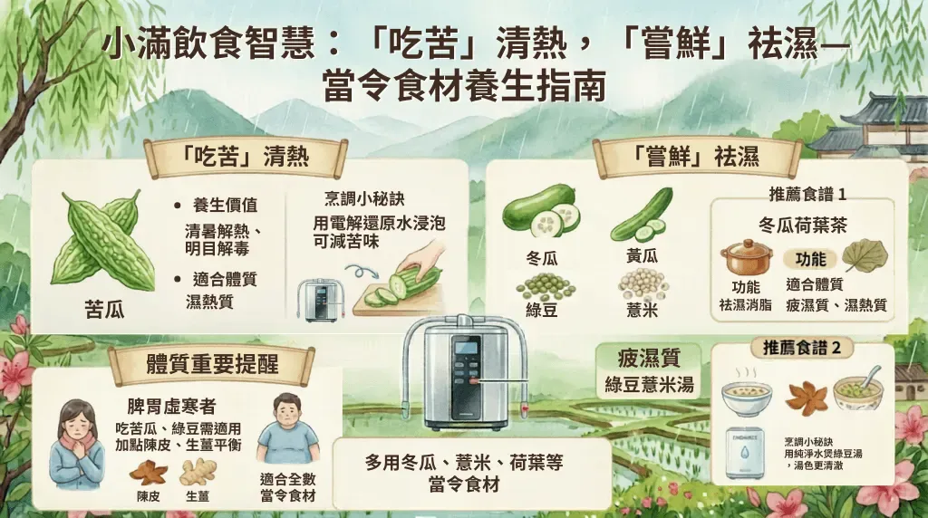 小滿飲食智慧:「吃苦」清熱,「嘗鮮」祛濕——當令食材養生指南