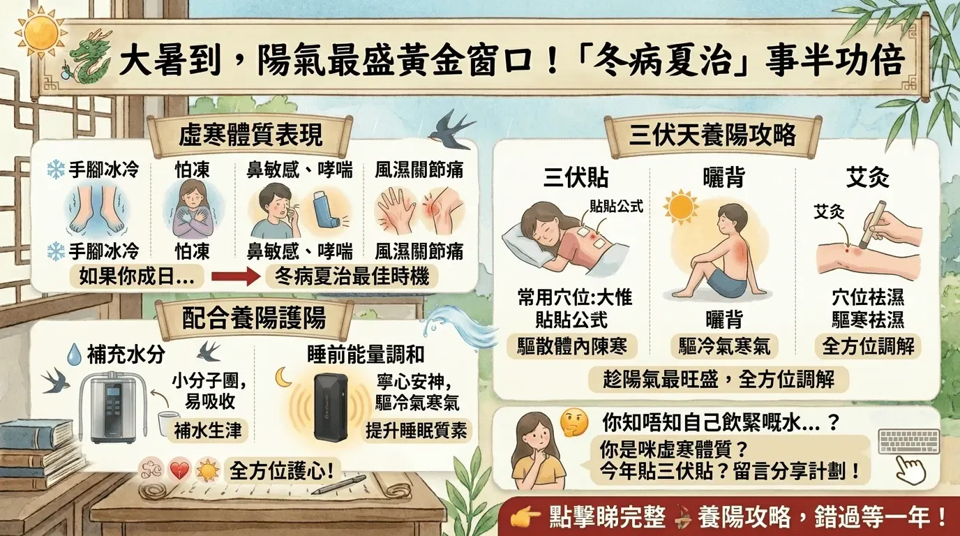 大暑「冬病夏治」正當時——三伏貼、曬背、艾灸,錯過等一年!