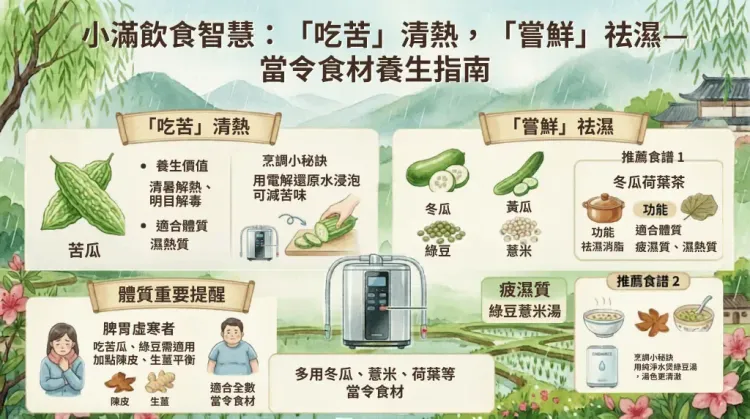 小滿飲食智慧:「吃苦」清熱,「嘗鮮」祛濕——當令食材養生指南